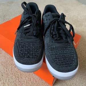 Nike Flyknit Air Force 1s - Black/White/Anthracite